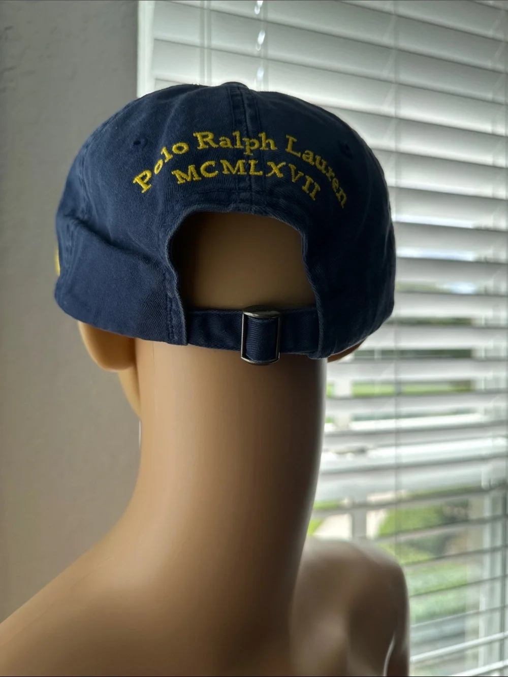 Polo by Ralph Lauren Navy Hat with Yellow Pony & 3 Patch